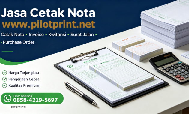 harga jasa cetak nota